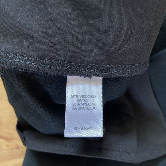 J. JILL M Black Ponte Slim Leg Pull-On Ankle Pants Business Casual Comfort Chic - Picture 6 of 16